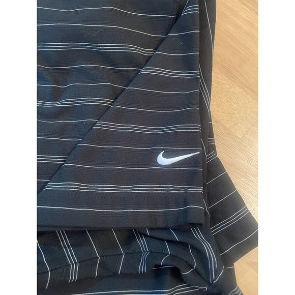 Nike Dri Fit Men's Golf Short Sleeve Polo‎ Shirt Black Striped Performance XL - Picture 7 of 7